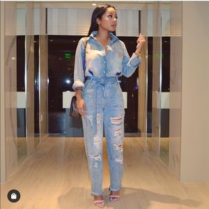 Denim Jumpsuit - Light Wash